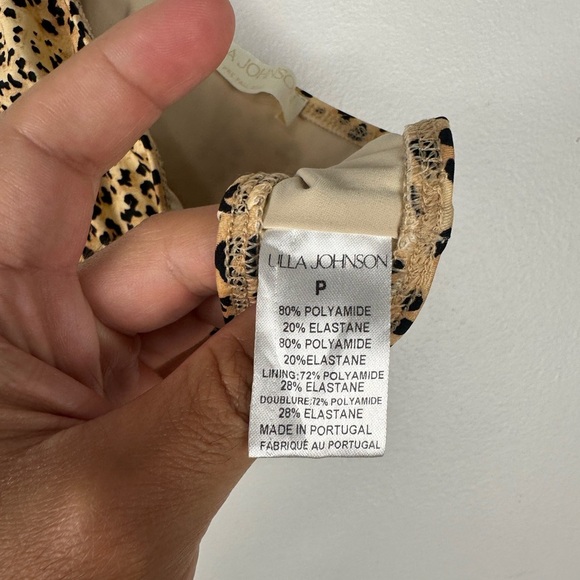 Ulla Johnson Animal Print Reina One Shoulder and Dani Hipster Swimsuit Size S - Picture 4 of 8